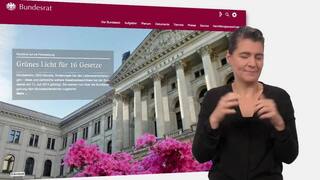 Navigation durch die Internetseiten des Bundesrates - Gebärdensprachfilm